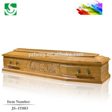 nice carving satin interior Italian wooden coffin